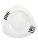 18 darabos Rotberg porcelán készlet, háromszög forma, zebra dekorral