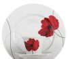Rotberg porcelán kávéskészlet, pipacs dekorral 6 db