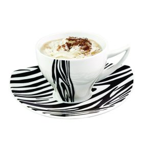 Rotberg porcelán kávéskészlet, zebra dekorral 6 db
