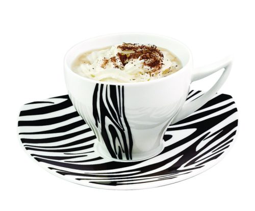 Rotberg porcelán kávéskészlet, zebra dekorral 6 db