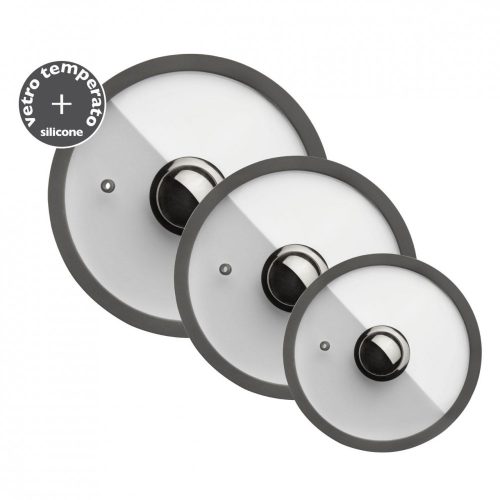 Prémium üveg fedő szilikon peremmel 24 cm