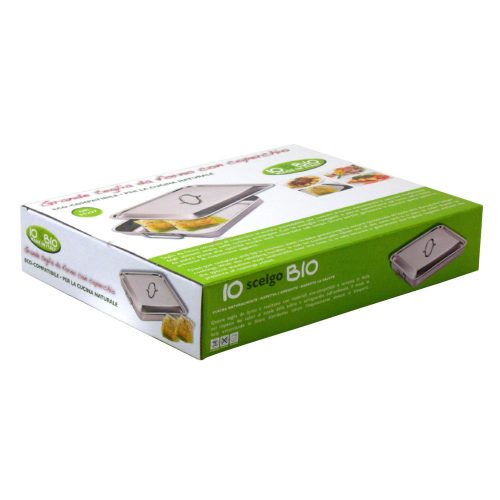 IOBIO rozsdamenres acél tepsi, sütőedény fedővel 35cm