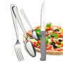 Eat Italy 24 részes, 6 személyes evőeszközkészlet bifsztek / pizzavágó késsel